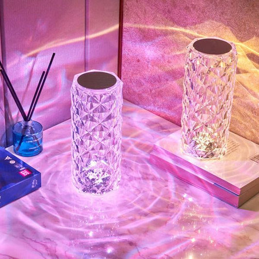 16-Color Crystal Lamp – RGB Diamond LED Light with Remote