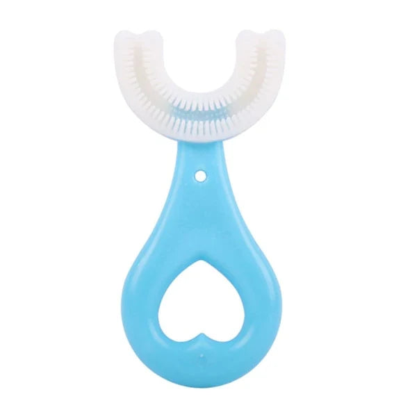 (Without Box)1 PC - 360 Degree U-Shaped Baby Toothbrush Children Child Toothbrush Teethers Baby Brush Silicone Kids Teeth Oral Care Cleaning (random color)