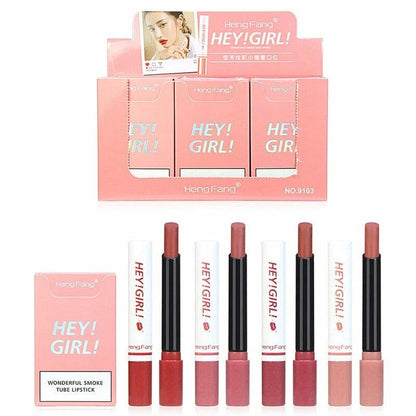 4-in-1 Trending Lipstick Set – Cigarette-Shaped Matte Lipsticks, Long-Lasting, Easy to Apply, Non-Sticky & Fade-Resistant Lip Gloss for Makeup Lovers