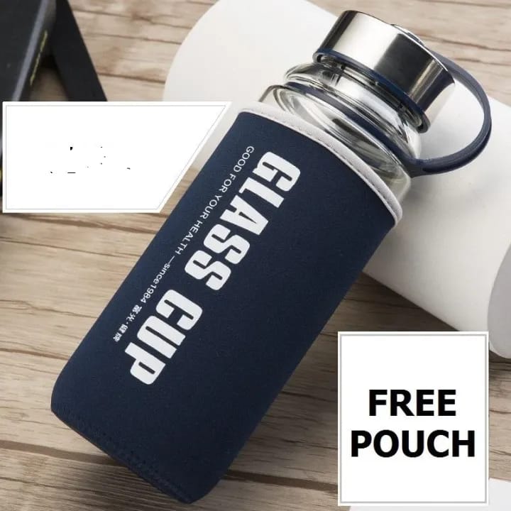 Portable Glass Water Bottle Durable Construction Smooth Finish Comfortable Grip Easy Carry Premium Quality - 1000ML