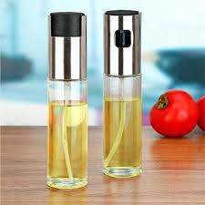 Oil Spray Bottle / 100ml Glass Oil Sprayer For Kitchen Use / Cooking, BBQ, Baking, Frying, Salad Dressing Oil Spray Bottle (Random color)