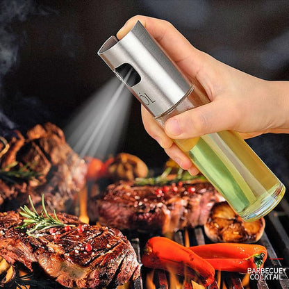 Oil Spray Bottle / 100ml Glass Oil Sprayer For Kitchen Use / Cooking, BBQ, Baking, Frying, Salad Dressing Oil Spray Bottle (Random color)