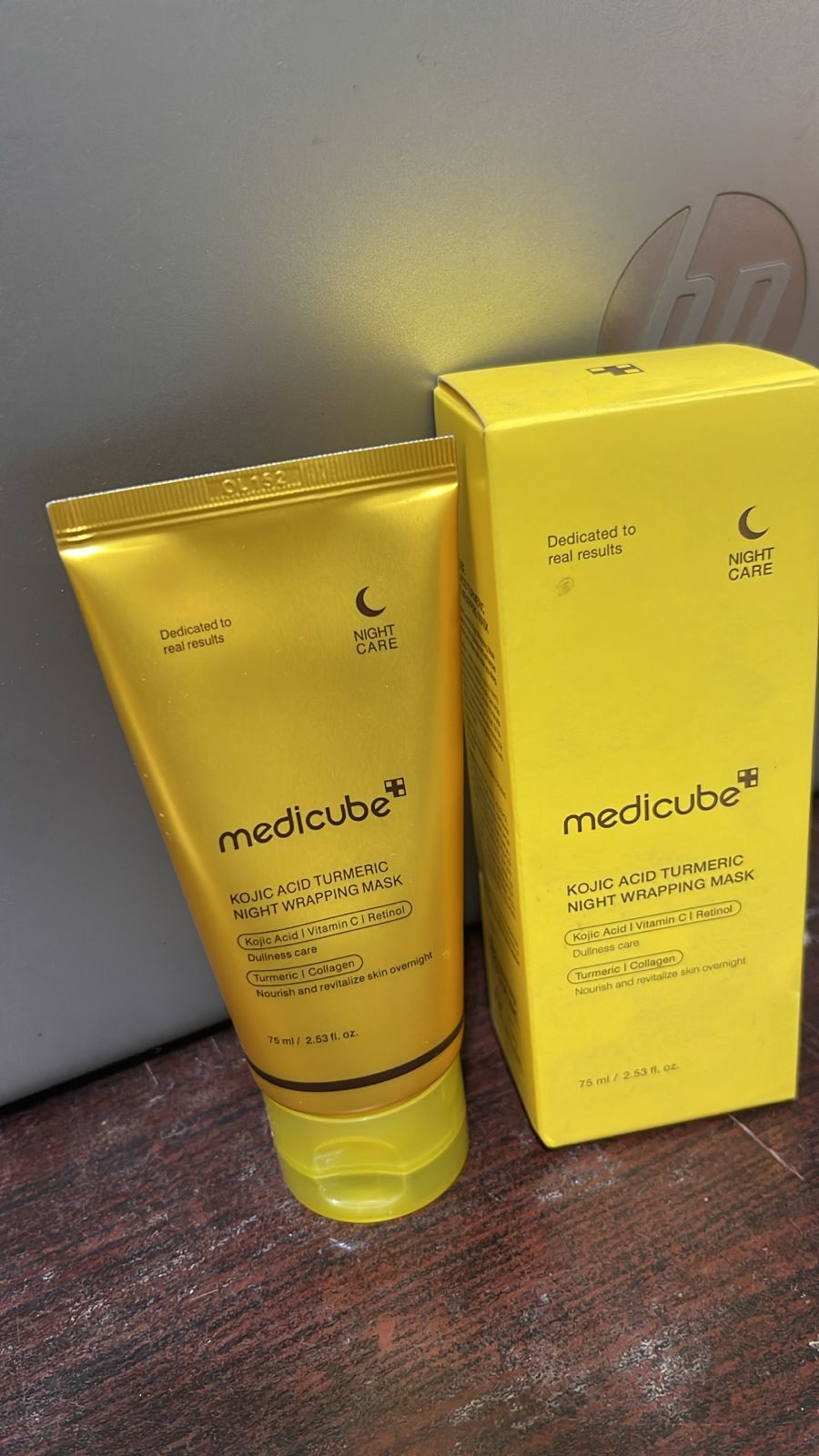 Medicube Turmeric Overnight Wrapping Peel Off Mask 75ml Korean Skincare With Collagen For Glowing Elastic Skin - Made In Korea