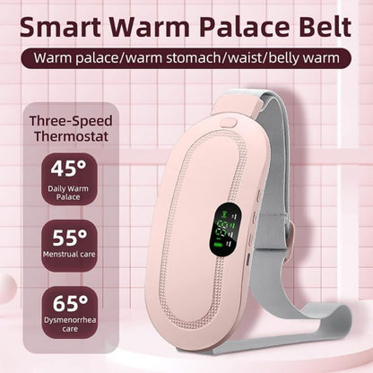 Portable Menstrual Heating Pad Belt for Women – Electric Period Pain Relief Massager with 3 Heat Levels & 4 Massage Modes - With Box