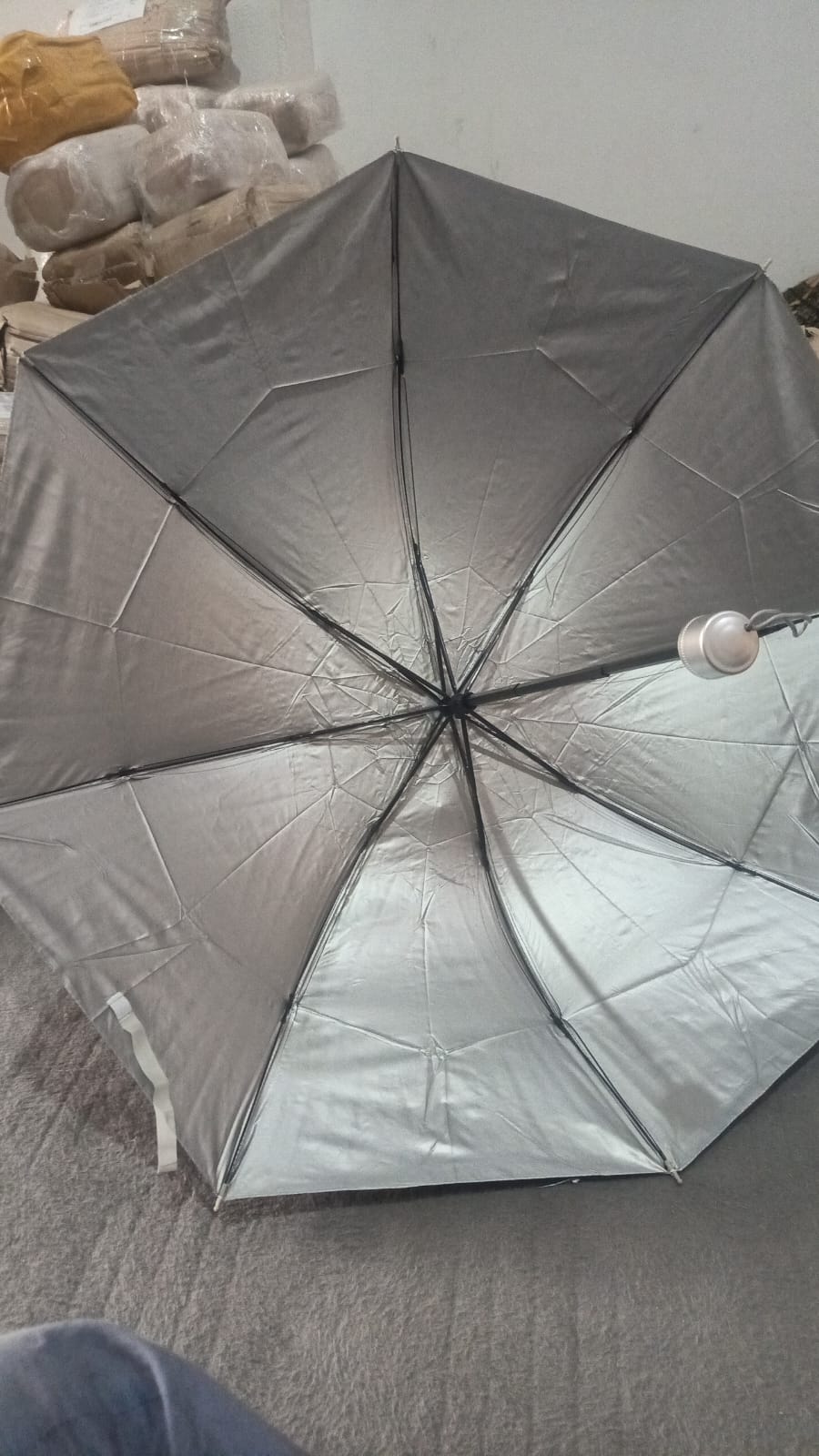 Compact Travel Umbrella with Windproof Design Gray Ghana