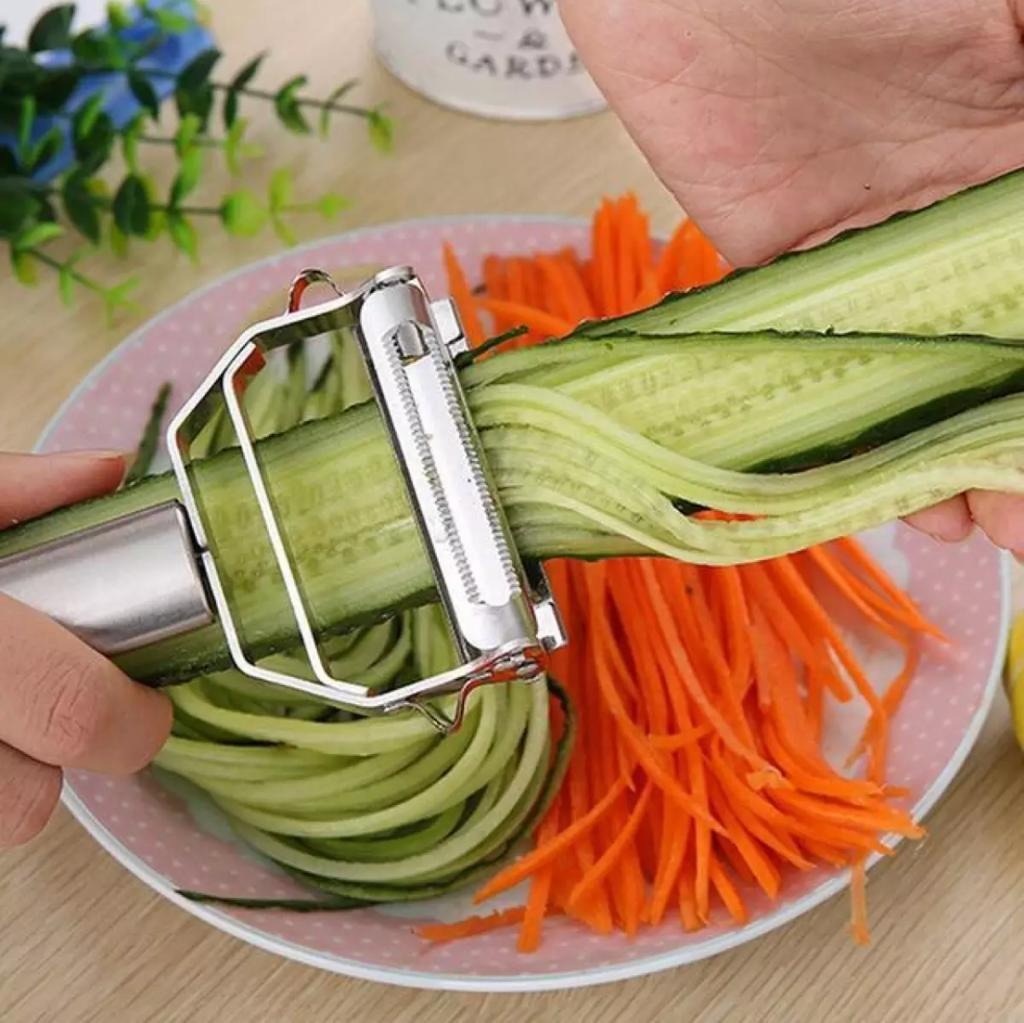 Stainless Steel Multi Peeler – Ergonomic Fruit and Vegetable Peeler with Hanging Hook