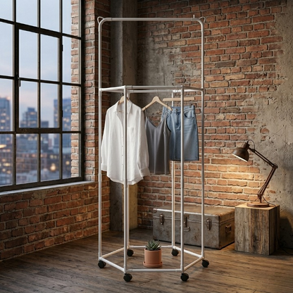 360° Rotating Clothes Hanger | Multi-Tier Laundry Organizer With Swivel Hook For Space-Saving Wardrobe Storage