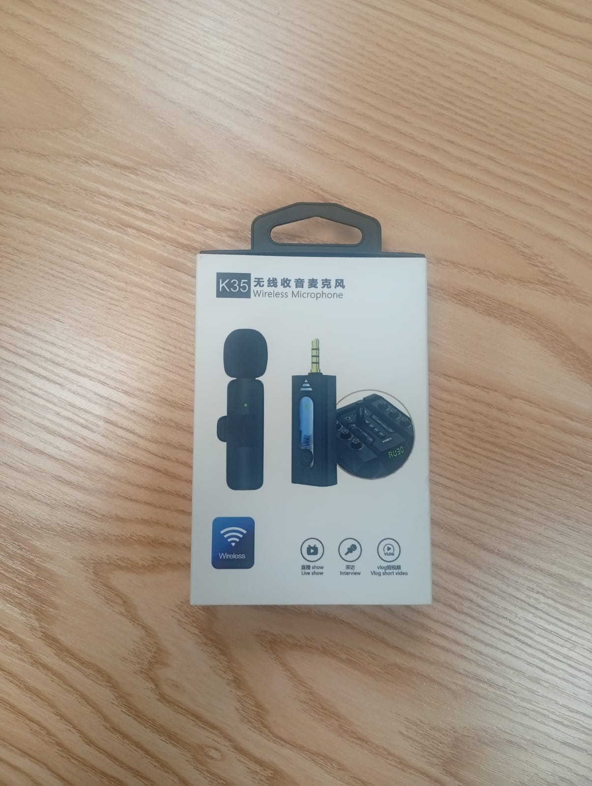 K35 Wireless Single Microphone – High-Quality 2.4GHz Lapel Mic Set with 3.5mm Receiver for Mobile Phones, Cameras, Speakers & Vlogging (Double Mic)