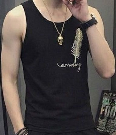 Men's Summer Sando & Shorts Set – Stretchable Cotton Jersey Fabric, Soft Breathable Sleeveless Top and Comfortable (Size Medium)