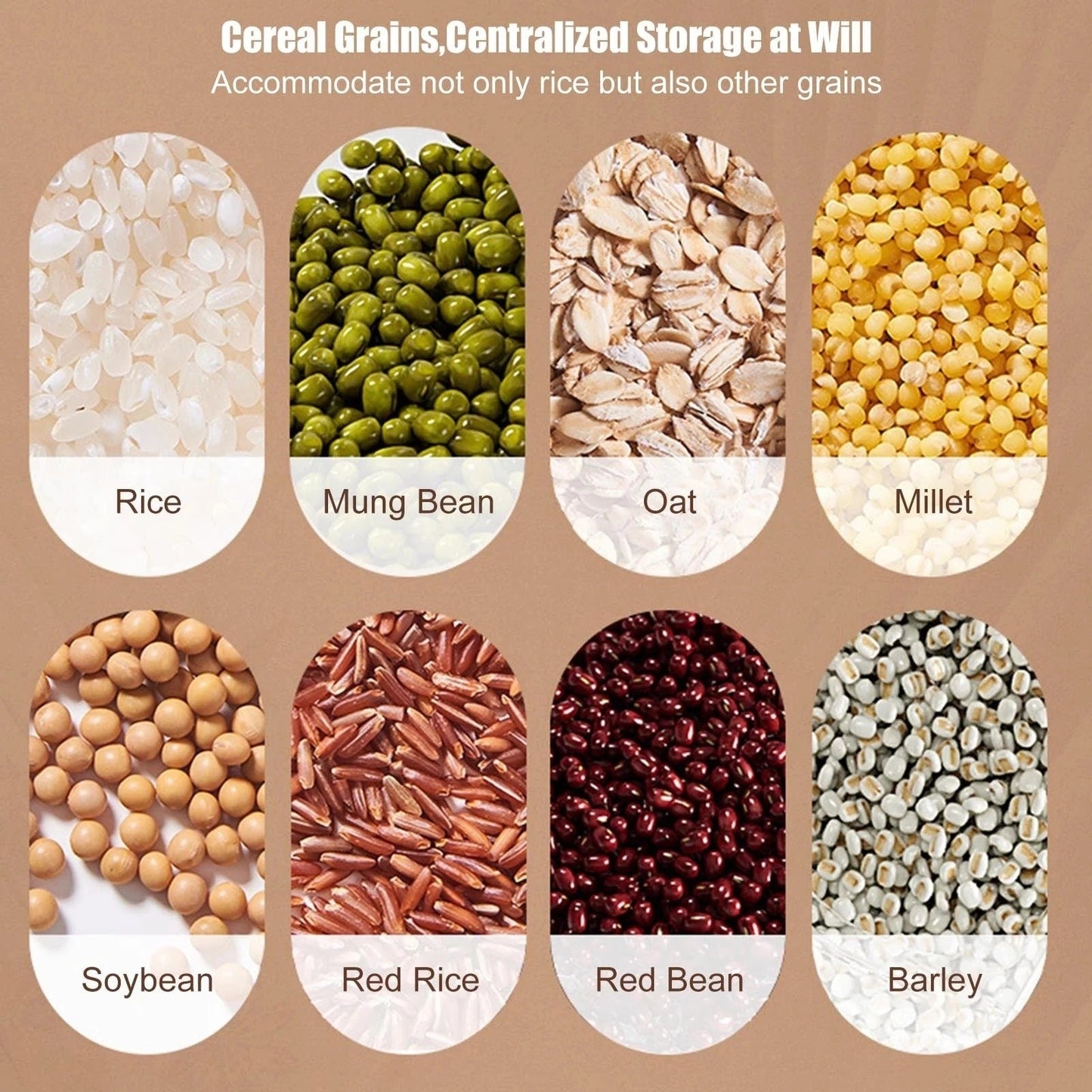 Food Storage Container Rotatable Rice Barrels Sealed Cereal Dispenser Rice Tank Grain Box Kitchen Storage Organization (Random Color)