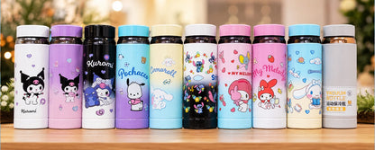 Premium Cartoon Print Stainless Steel Water Bottle – Double-Wall Vacuum Insulated Cute Character Flask - Random Color - 1000ml