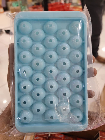 Round Ice Cube Tray & Sphere Ice Ball Maker Mold with Container – Circle Mini Ice Sphere Storage Bin & Chilling Set