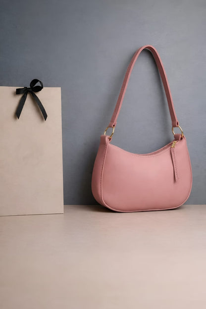 Women's Classic Zip Shoulder Bag | Sleek Everyday Carry - Black