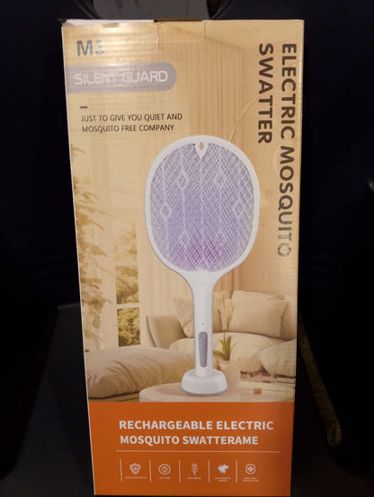 Rechargeable Mosquito Racket with Stand | Electric Insect Killer Bat