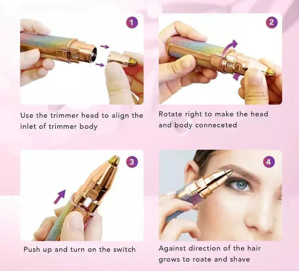 Electric Eyebrow Trimmer – Rechargeable Flawless Hair Remover