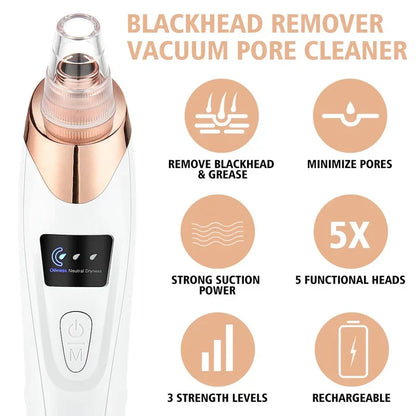 Face Vacuum Suction Blackhead Remover – Deep Pore Cleansing Device