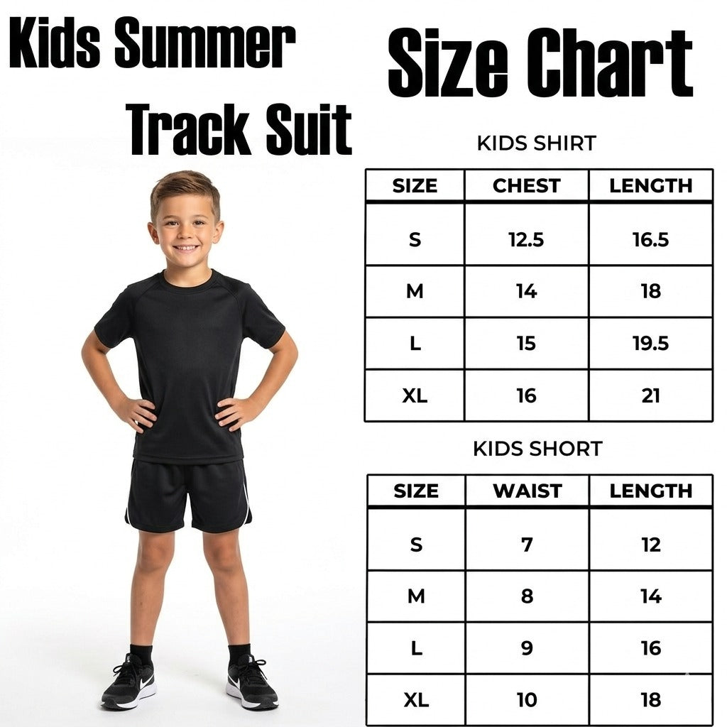 Kids Plain Summer Tracksuit Set – Soft Cotton Blend Half Sleeve T-Shirt & Comfortable Shorts Co-Ord Outfit for Boy