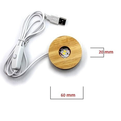 1 Pc USB LED Galaxy Crystal Ball Lamp | 3D Planet Moon Night Light | Bedroom & Party Home Decor | Kids Birthday Gift (Moon Shape Only)