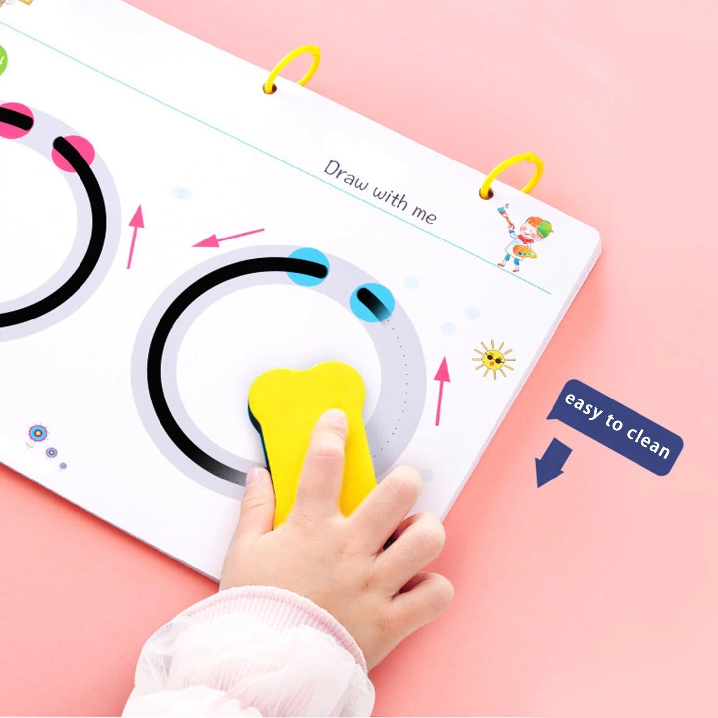 Magical Tracing Workbook Set for Kids – Reusable Learning to Write Alphabet, Numbers & Line Tracing Practice Book with Magic Pen