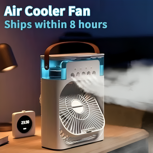 Mini Portable Color Fan AC – USB Rechargeable Air Cooler with LED Light |